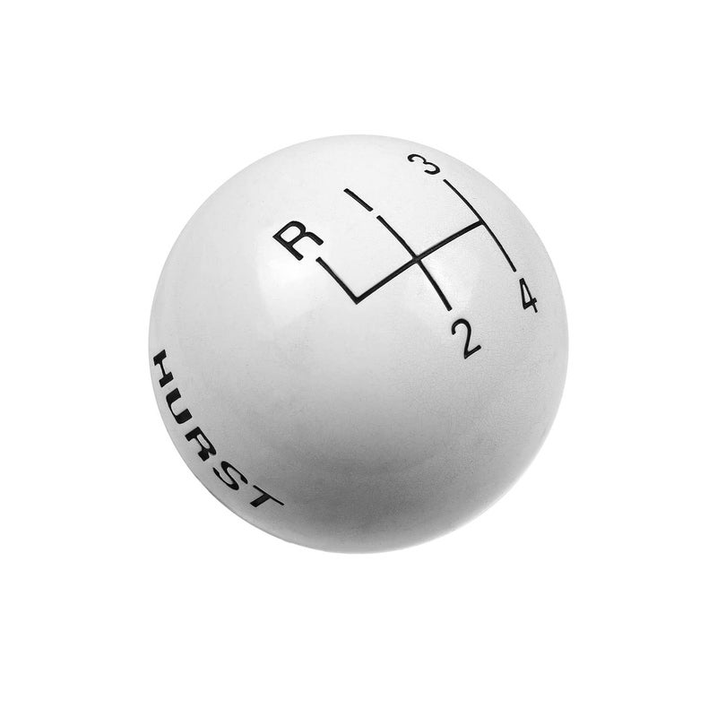 Hurst 1637626 White Plastic Replacement Shifter Knob - Image 1